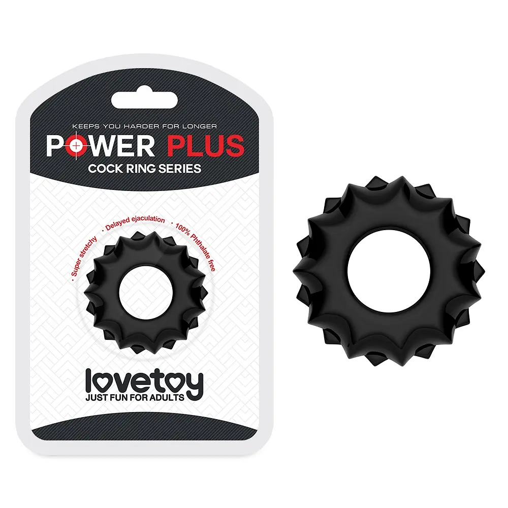Ерекційне кільце Lovetoy Power Plus Cock Ring Series 4 см чорний - фото 2