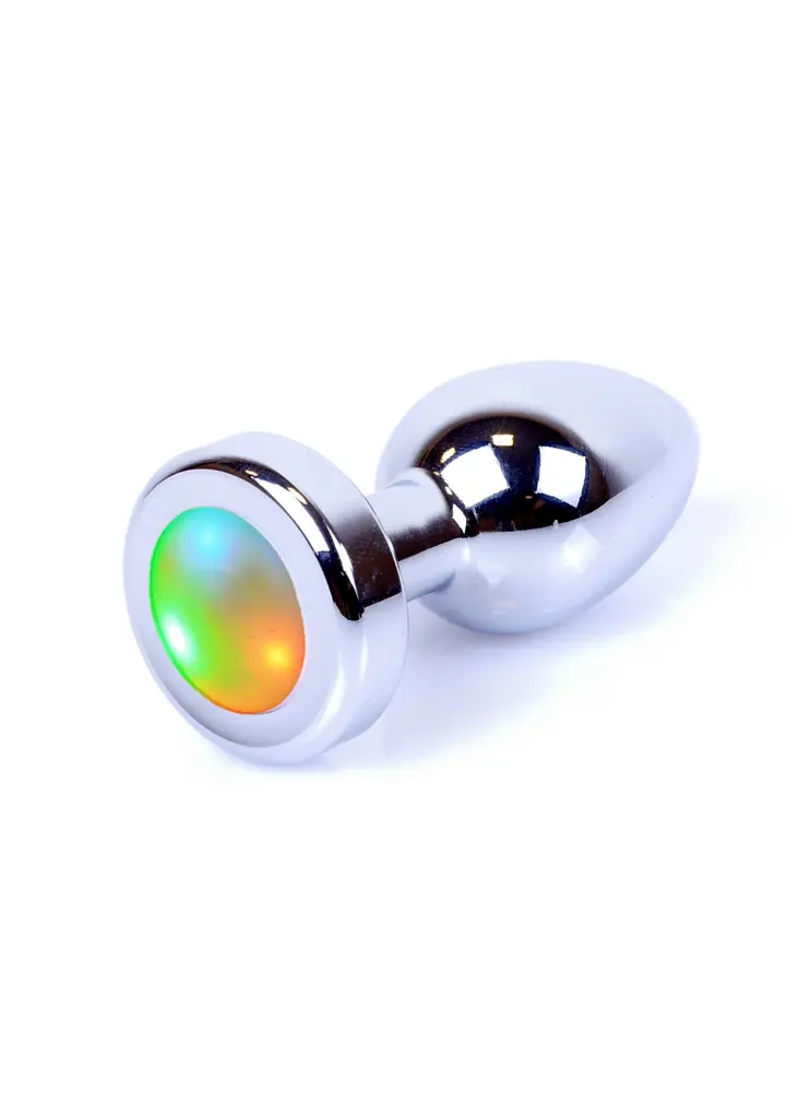 Анальна пробка - Jewellery Silver Plug Disco Flashlight - фото 3