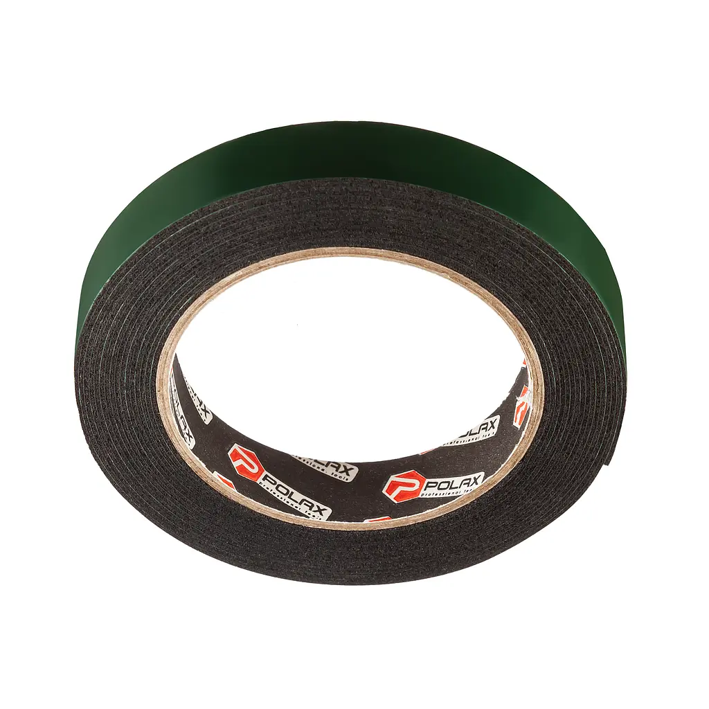 Двостороння клейка стрічка Polax «Стандарт» на спіненій основі 19 мм × 5 м (101-033) - фото 2