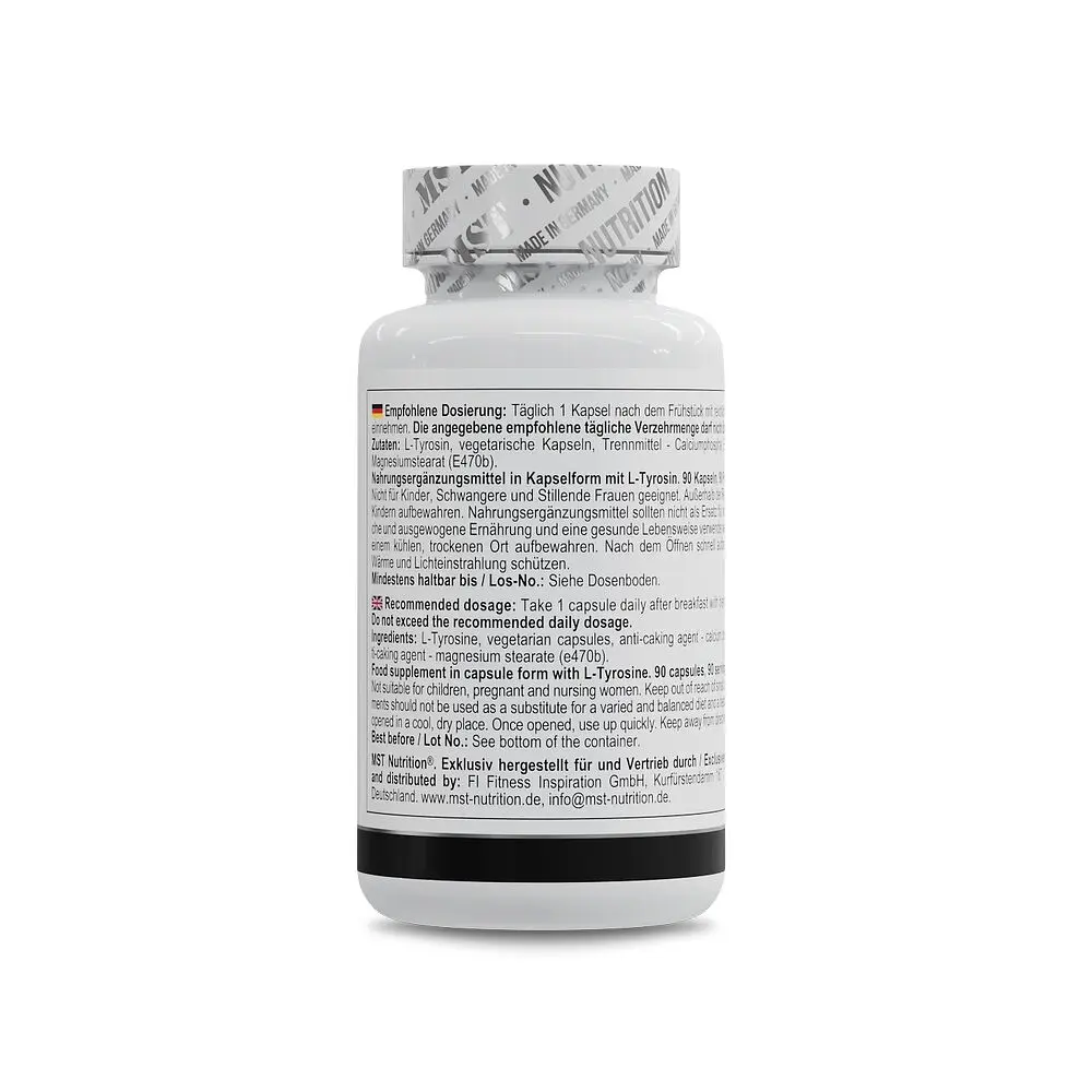 Тирозин L-Tyrosine 500 mg, 90 вегакапсул MST Nutrition vit0004622 - фото 3