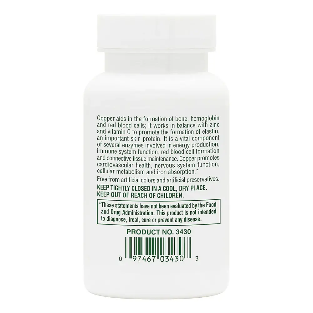 Витамины и минералы Natures Plus Copper 3 mg, 90 таблеток - фото 3