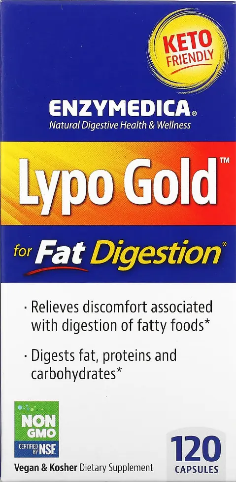 Оптимізатор перетравлення жиру ферменти Enzymedica Lypo Gold 120 капс