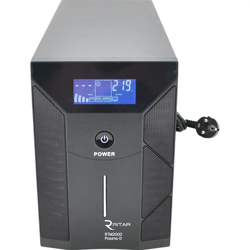 Джерело безперебійного живлення (ДБЖ) Ritar RTM2000 (1200W) Proxima-D (RTM2000D) [168160] - фото 2