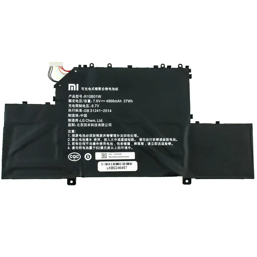 Батарея для ноутбука Xiaomi R10B01W (Mi Book Air 12.5) 7.6V 4866mAh 37Wh Чорний - фото 3