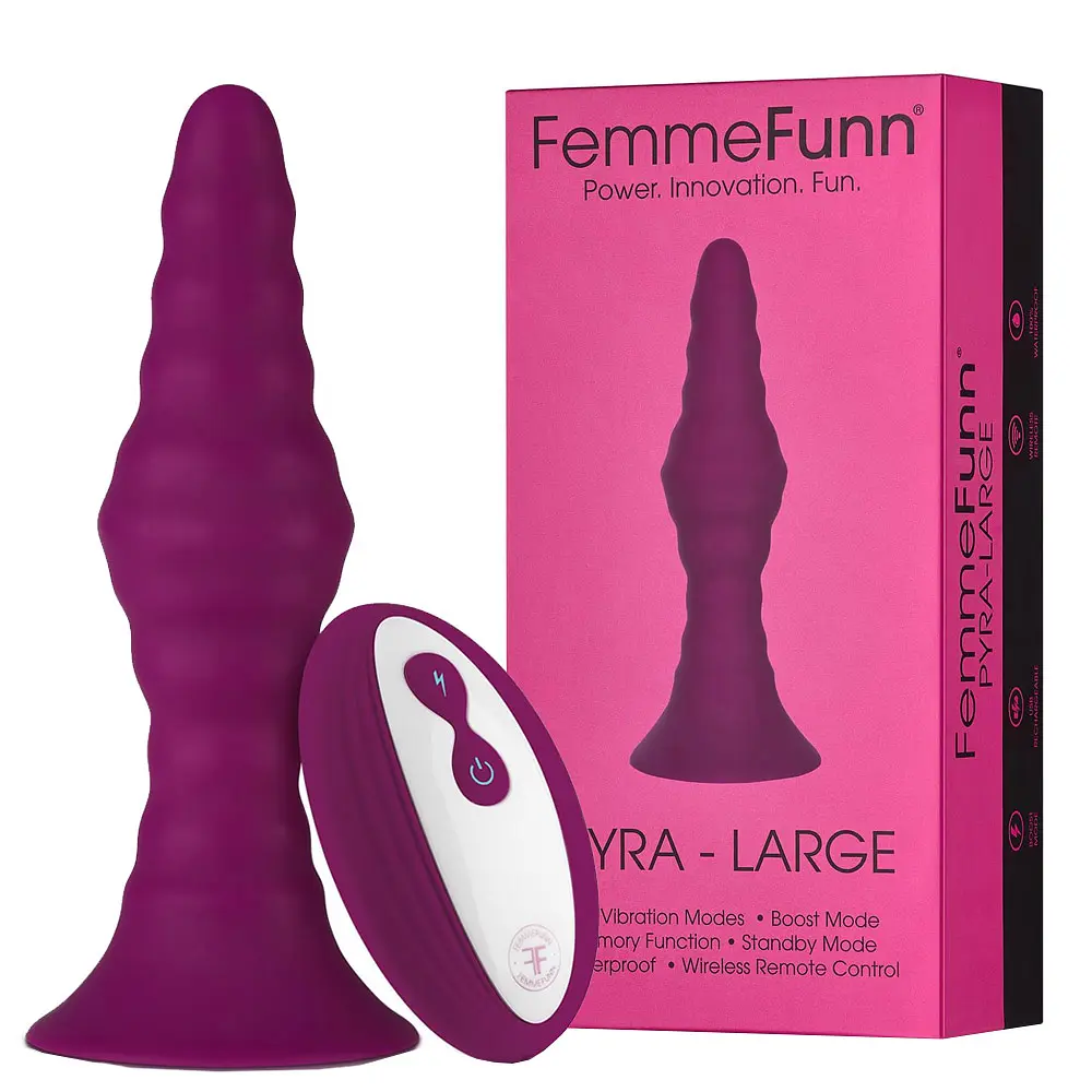 Анальная пробка Dream Toys Pyra Large 15 см (малиновый) - фото 5