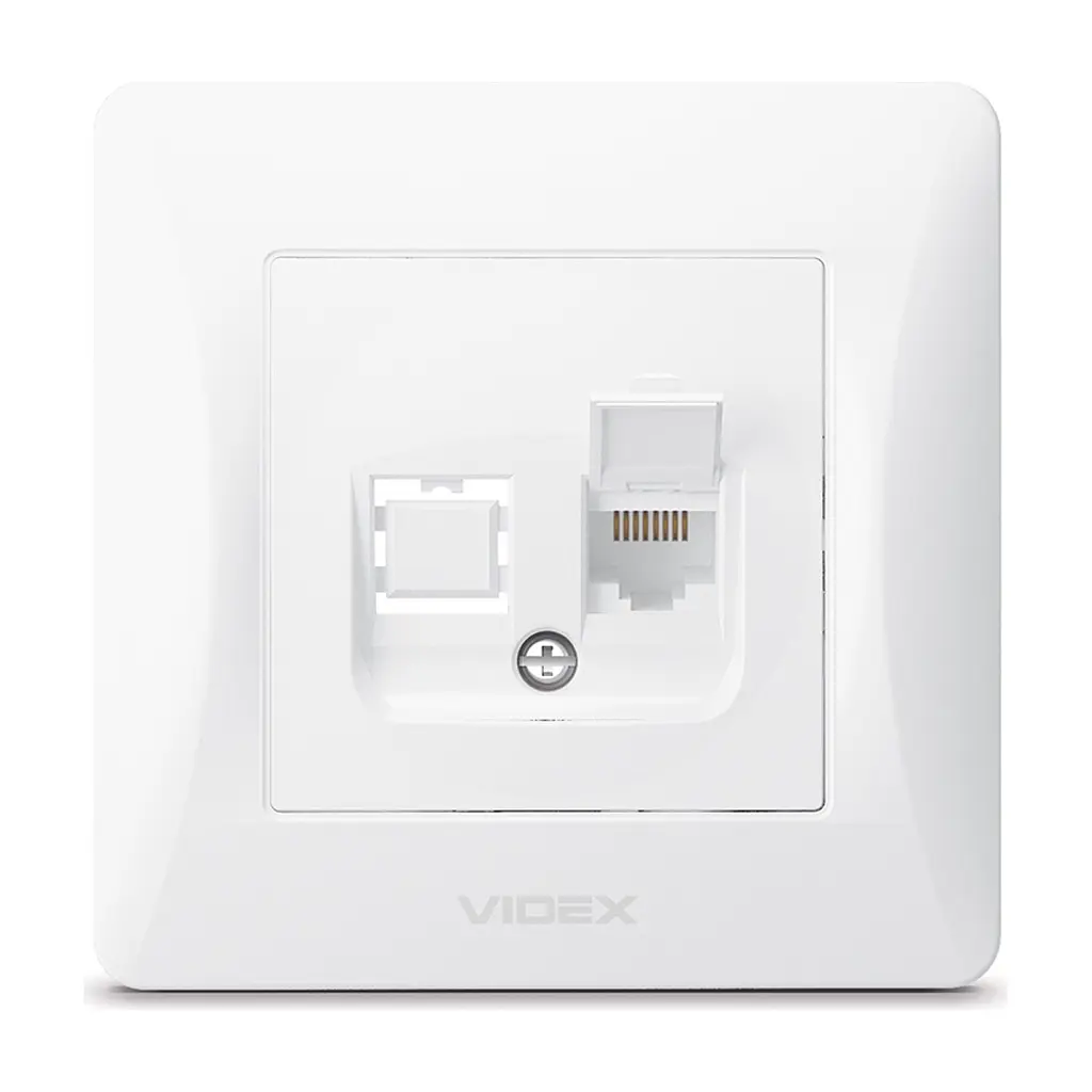 Комп'ютерна розетка Videx BINERA CAT6 (VF-BNSK1PC6-W)