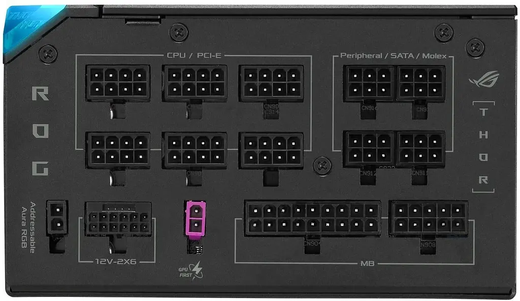 Блок живлення ASUS ROG Thor 1200W Platinum III ROG Equalizer 80+ Platinum (90YE00V7-B0NA00) Black - фото 3
