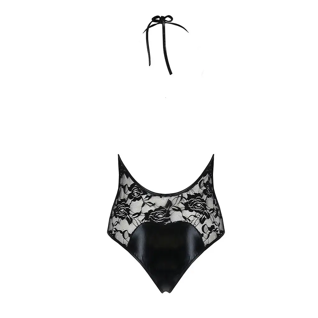 Боді з дуже глибоким декольте Passion DARYL BODY S/M, black - фото 6