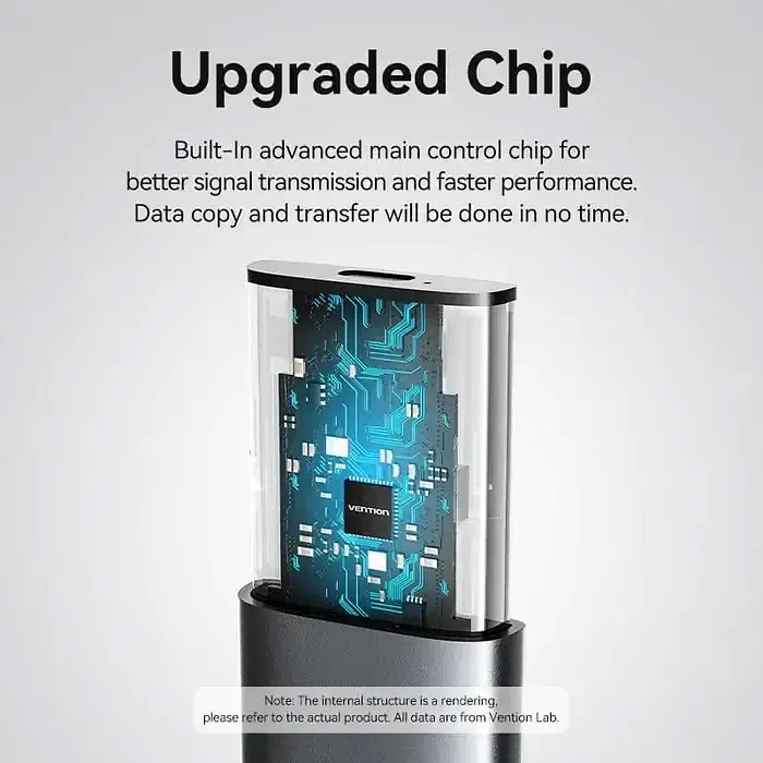 Зовнішня кишеня для SSD Vention M.2 USB-C Grey KPEH0 [118490] - фото 5