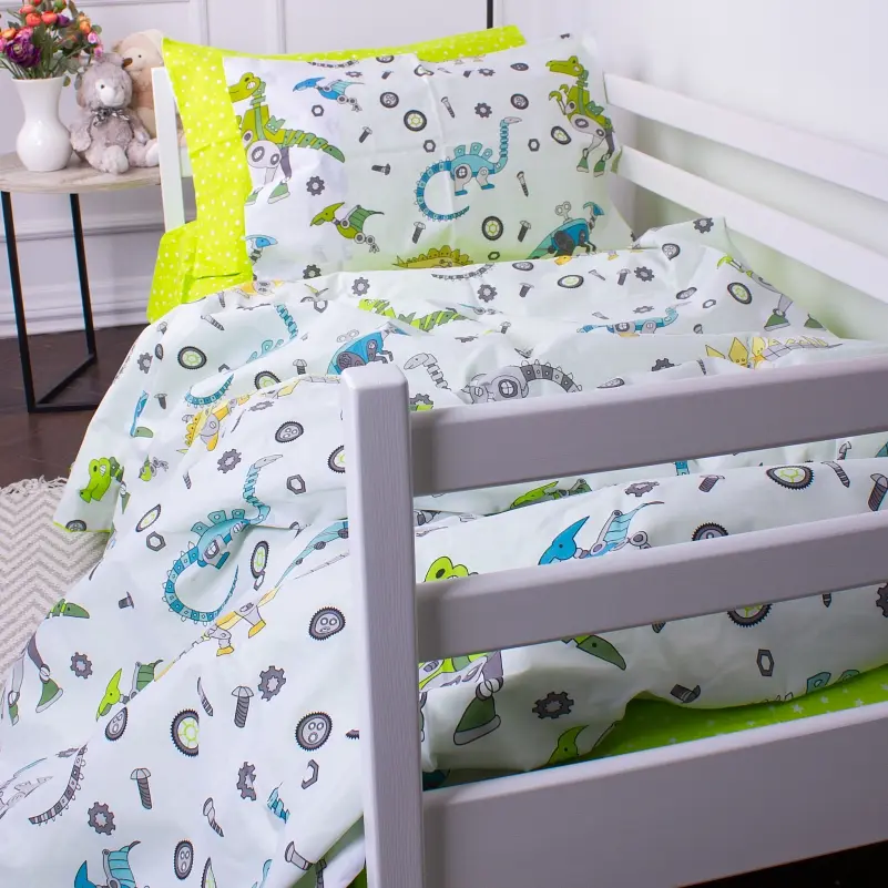 Комплект постільної білизни MirSon Kids Time 17-0576 Dinosaur robot дитячий - фото 3