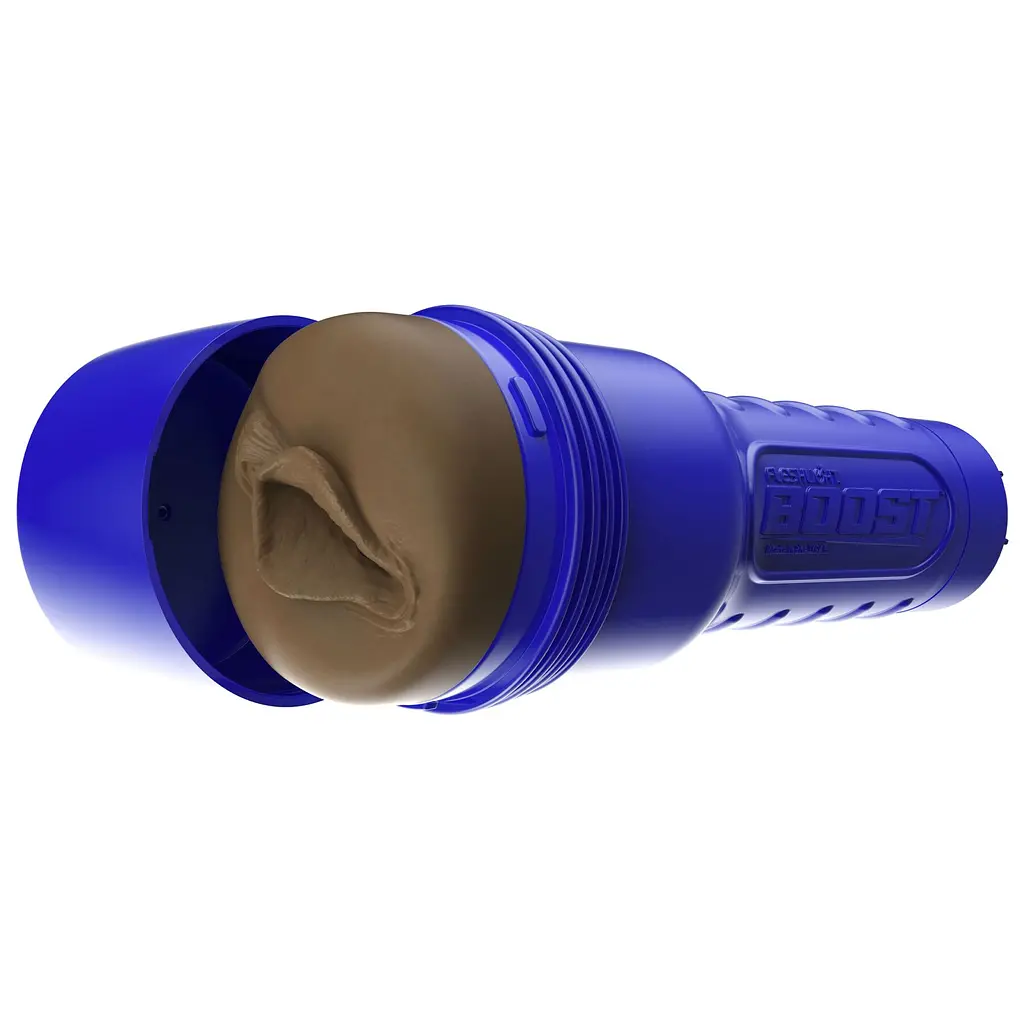 Мастурбатор-вагіна Fleshlight Boost Bang Medium Dark Flesh, плаваючі кільця Turbo Tech - фото 7