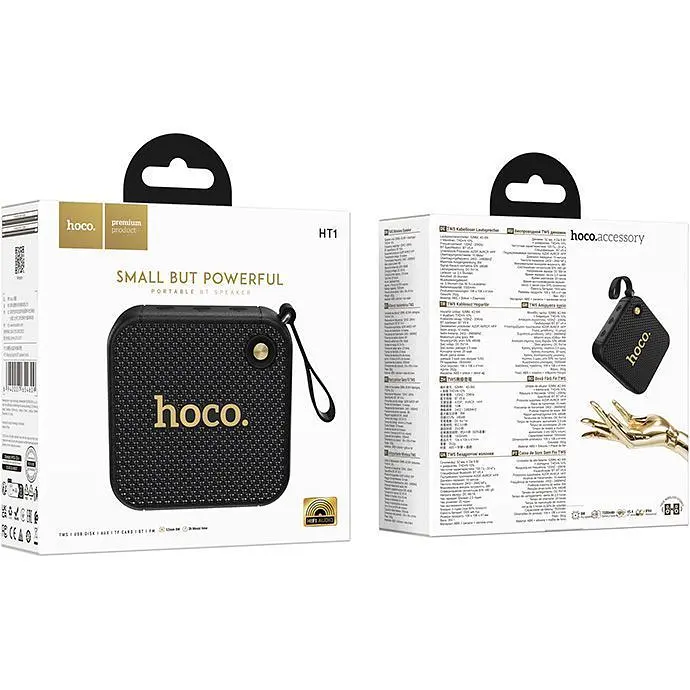 Портативна акустика Hoco HT1 Black [152815] - фото 4