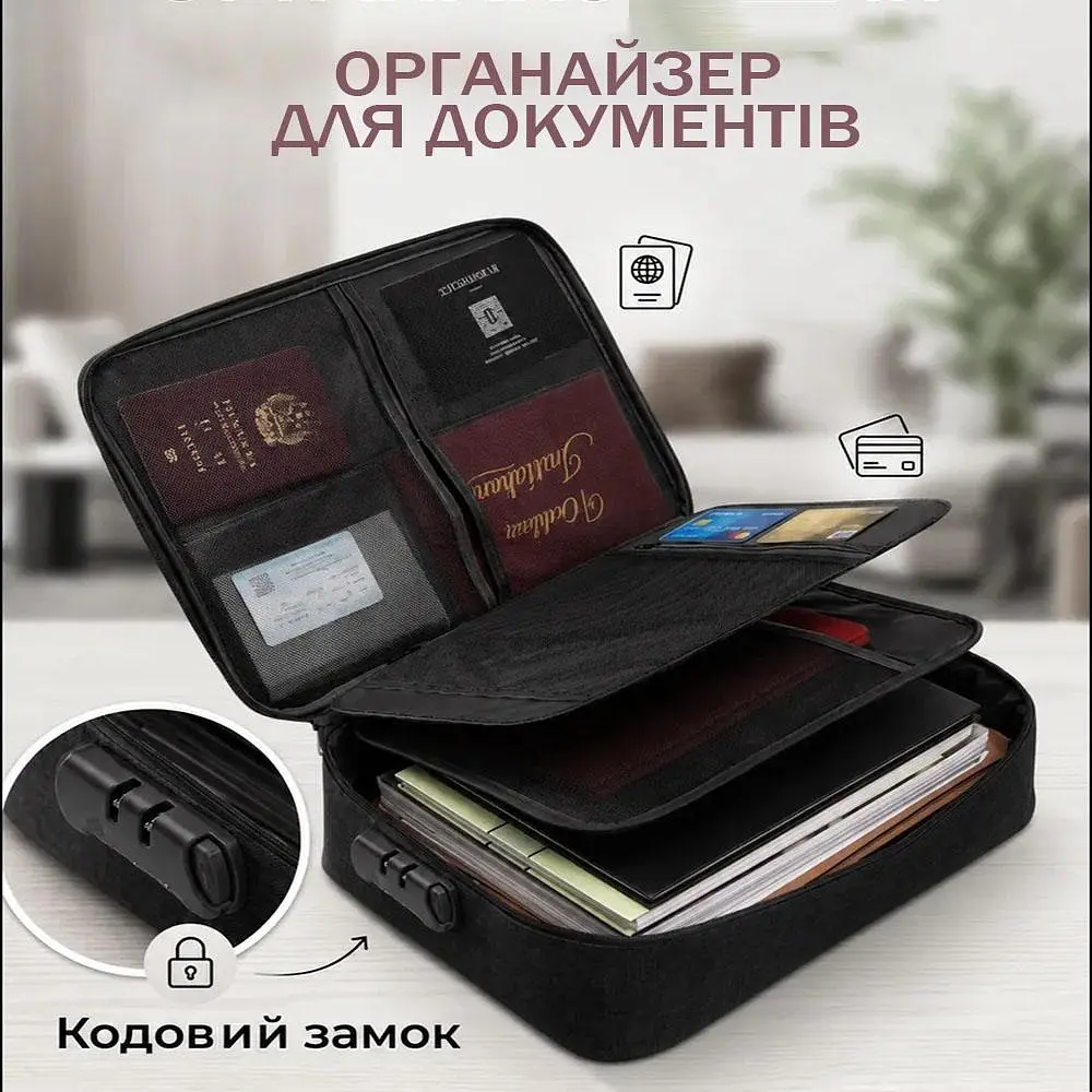 Органайзер для документів з кодовим замком Good Idea на 2 відділення - фото 2