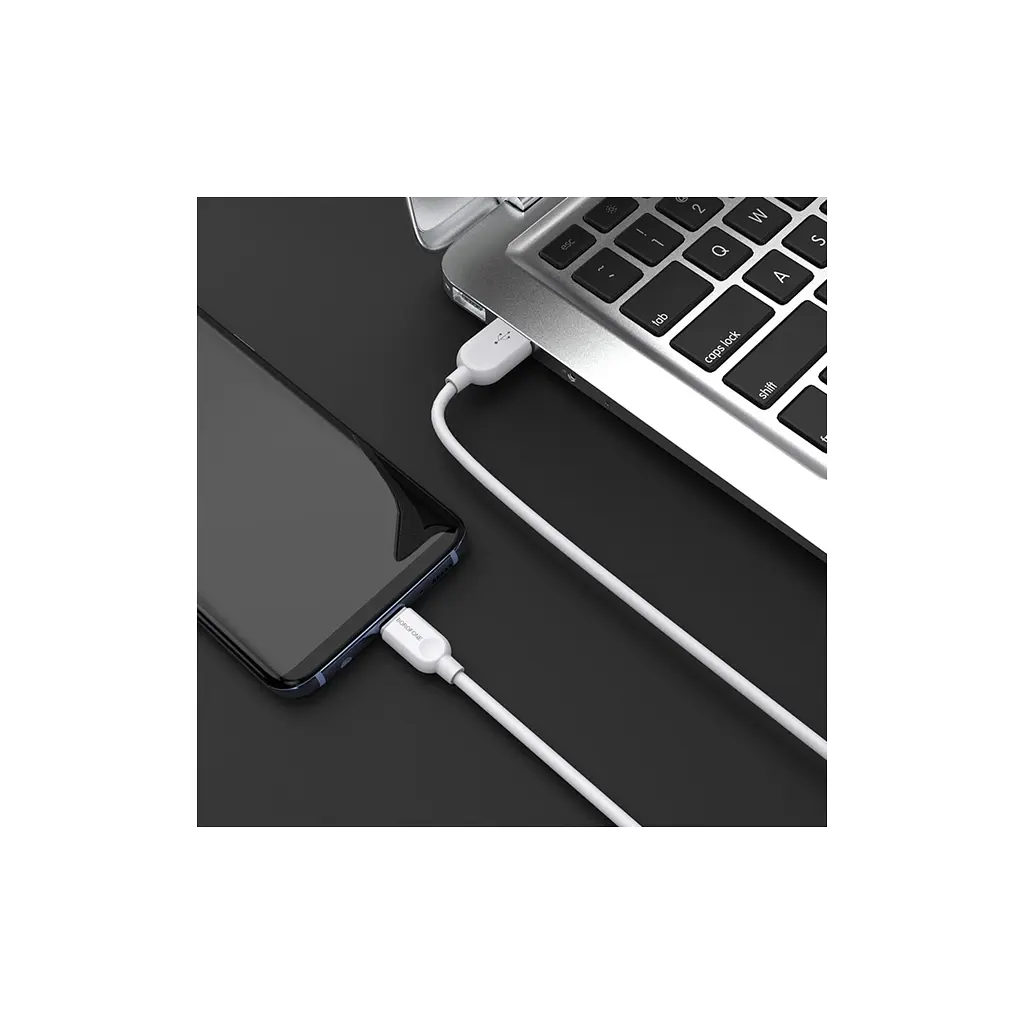 Дата кабель USB 2.0 AM to USB-C 2.0m 2.4A white BOROFONE (6957531090021) - фото 5