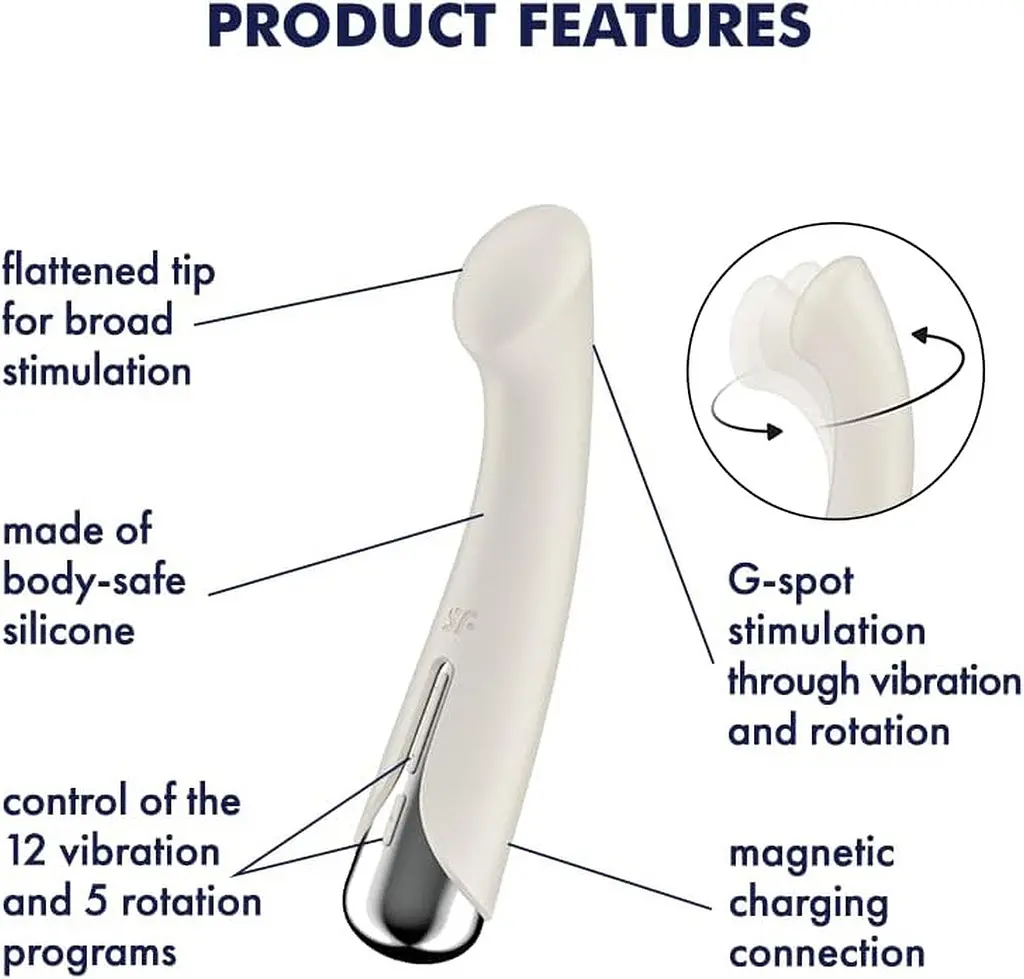 Вібратор Satisfyer Spinning G-Spot 1 16.5 см білий - фото 5