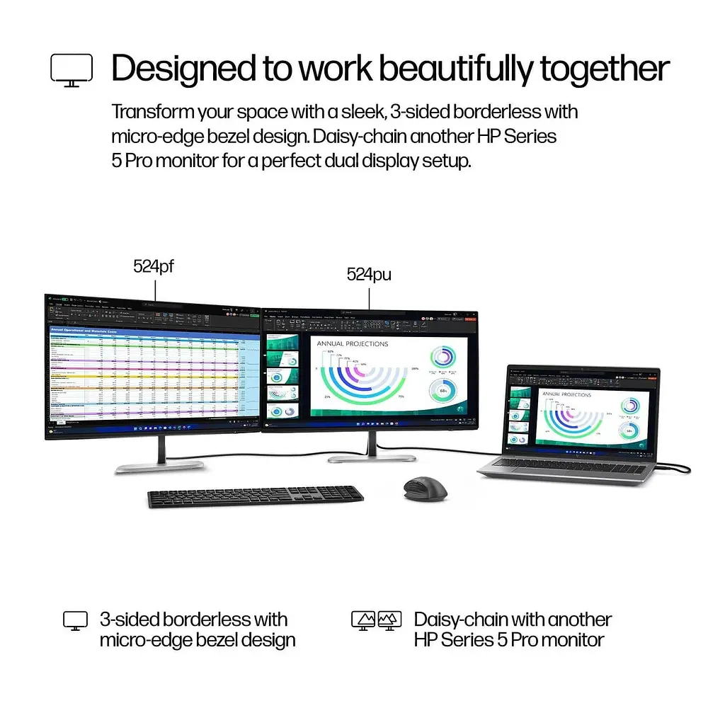 Монитор 23.8" HP S5 Pro 524pu FHD IPS 100Hz (9D9V7AA) - фото 8