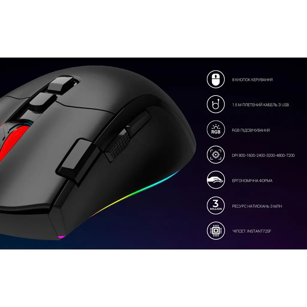 Мышь GamePro GM385 Black [128901] - фото 5