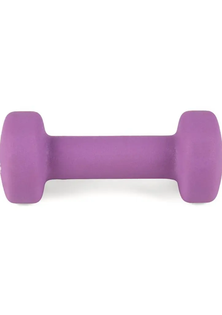 Гантели для фитнеса неопреновые Queenfit 2х1 кг фиолетовые - фото 3
