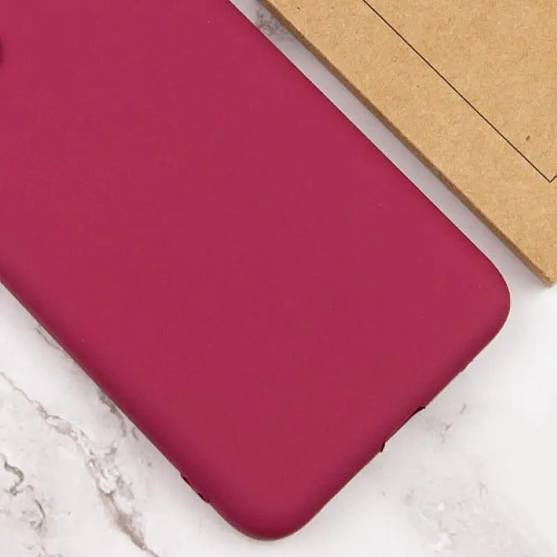 Чехол TPU GETMAN Liquid Silk Full Camera для Xiaomi Redmi 14C / Poco C75 Бордовый / Marsala - фото 3