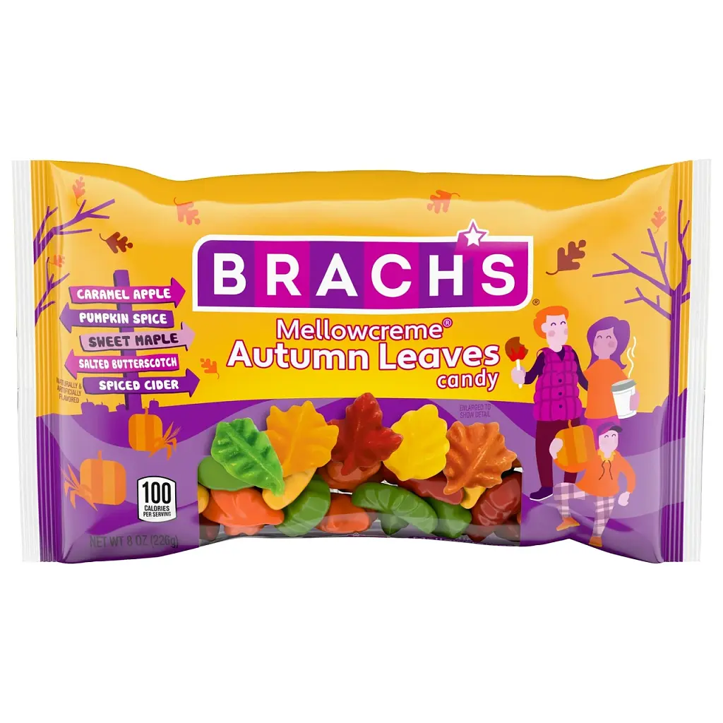 Жувальні цукерки Brach's Halloween Autumn Leaves Mellowcreme Candy 227 г