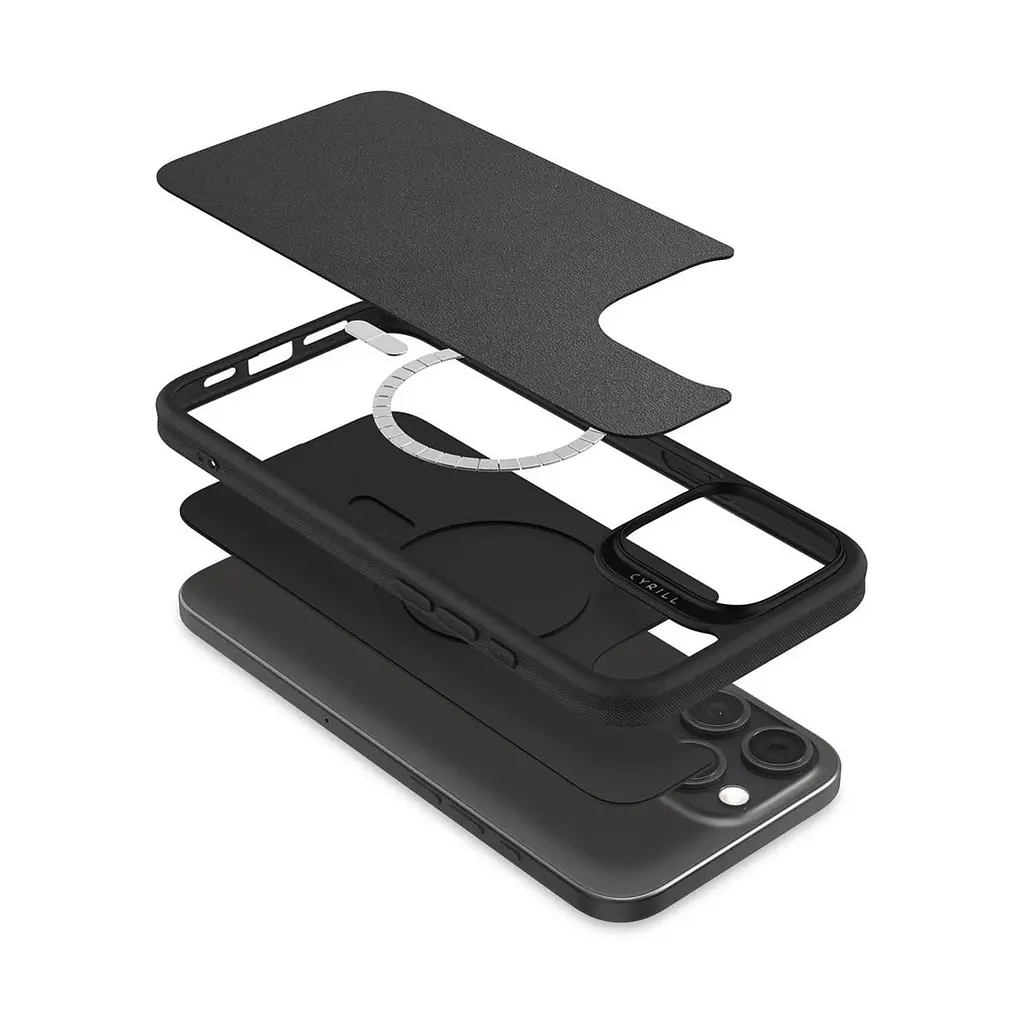 Чехол Spigen Cyrill Kajuk MagSafe для iPhone 16 Pro Black (ACS08404) + защитное стекло - фото 7
