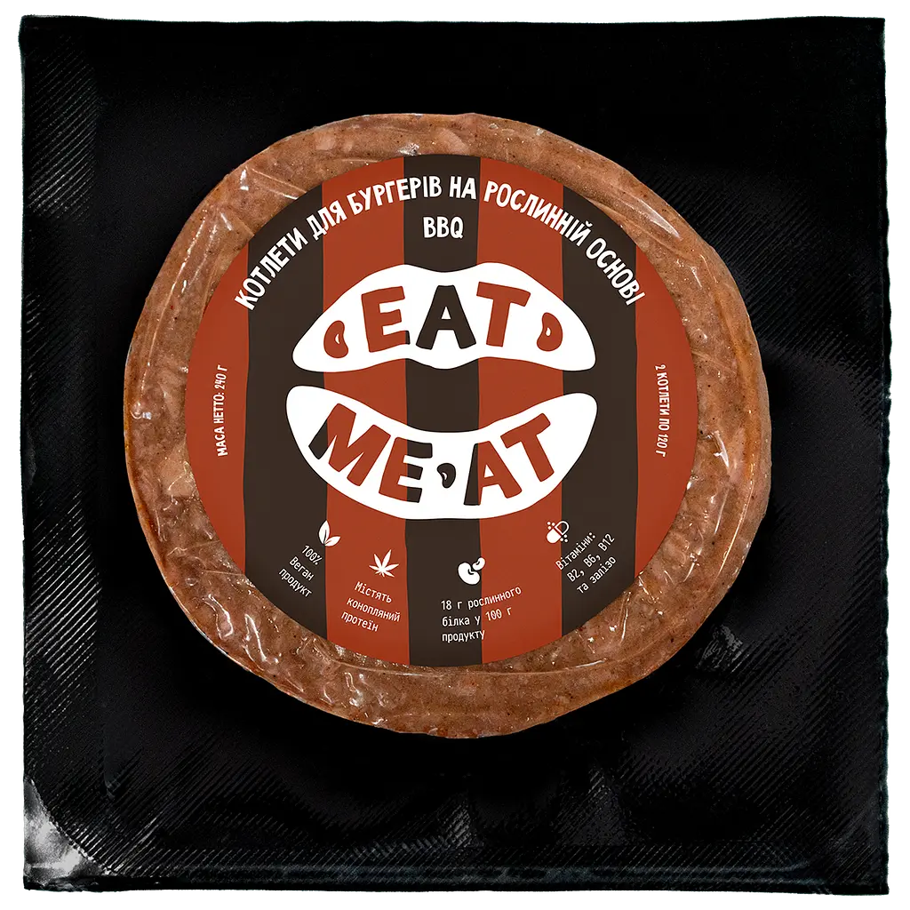 Котлети Eat me at веганські BBQ 240 г  - фото 3