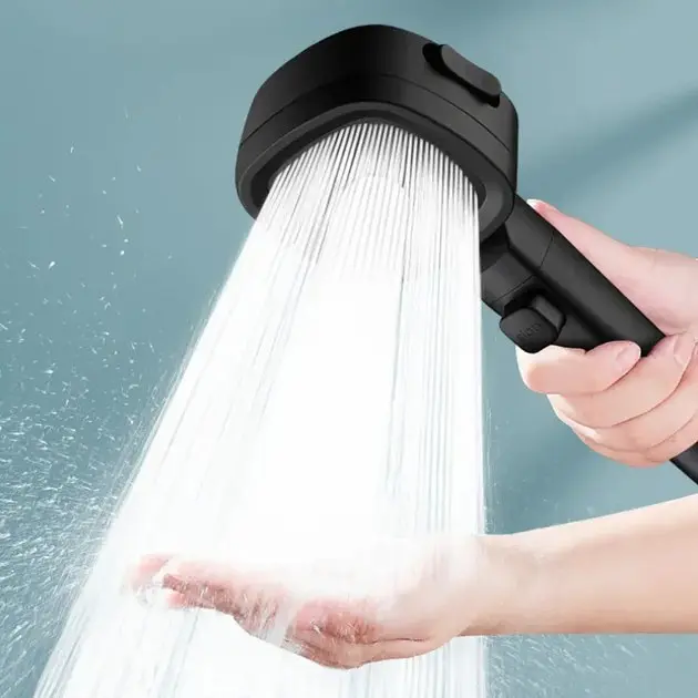 Насадка для душу Quadro Shower Head з 4 режимами та фільтром · Водозберігаюча душова лійка високого тиску - фото 2