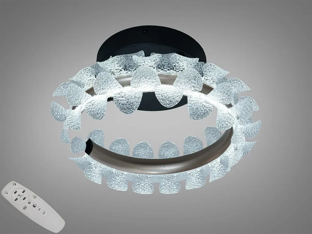 Стельова LED люстра Diasha 2511/400CG графіт 40W з пультом 7 м2 - фото 2