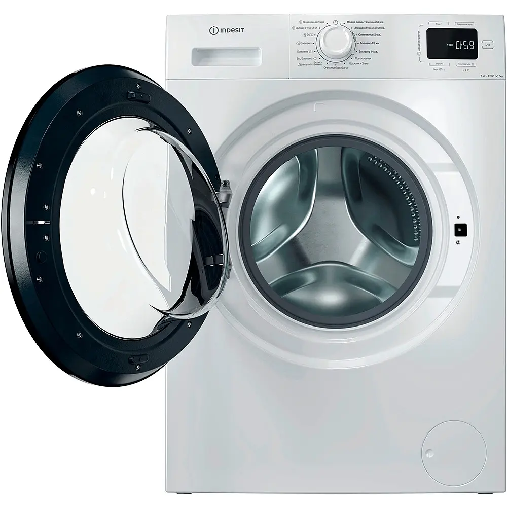 Пральна машина Indesit IM 712B MY TIME UA, White, 7 кг, фронтальна, 15 програм, дисплей, 1200 об/хв, дисплей, пара, інвертор, клас енергоспоживання A+++, 84.5x60x49.6 см - фото 3