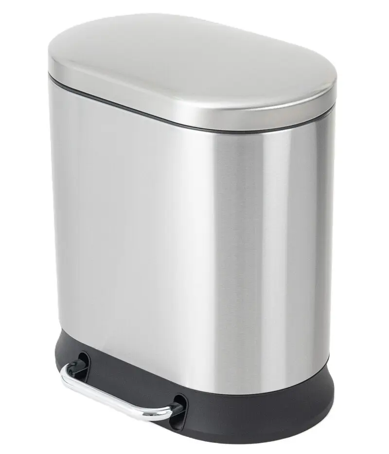 Відро для сміття з плавним закриттям овальне Mixxus Premium Strong-TC0105 SS Color 5л нержавіюча сталь MI7080, Нержавіюча сталь - фото 5