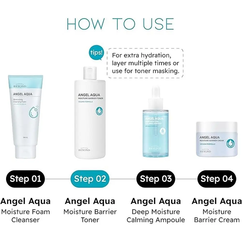 Тонер для лица Beyond Angel Aqua Moisture Barrier Toner увлажняющий защитный 500 мл - фото 5
