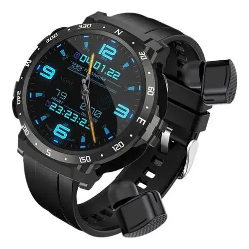 Смарт-годинник з навушниками Lemfo Q10 Black (18754-hbr) - фото 2