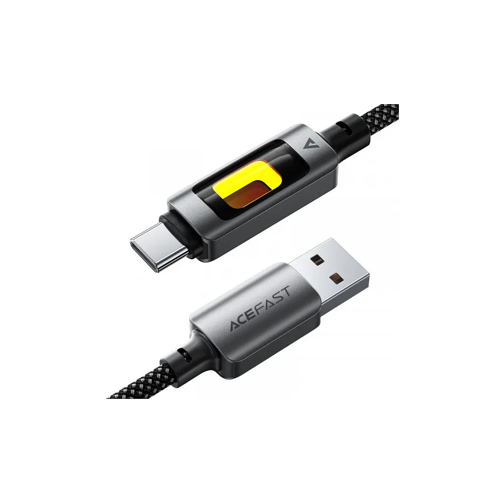 Дата кабель USB 2.0 AM to USB-C 1.2m 60W black Acefast (6974316284673) - фото 2