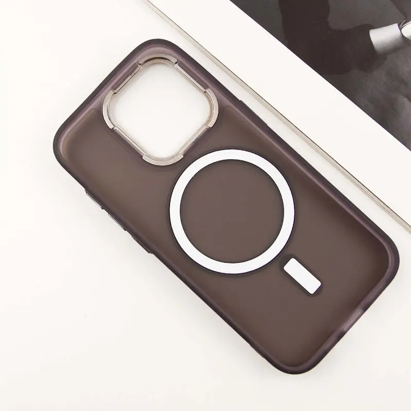 Чохол TPU+PC Lily with MagSafe для Apple iPhone 15 Pro (6.1) Dark Purple - фото 4