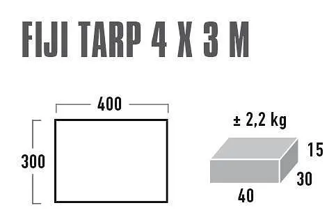 Тент High Peak Fiji Tarp 4 x 3 m Grey (10022) - фото 2
