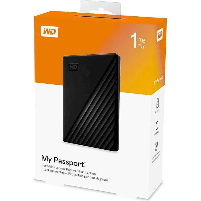 Зовнішній жорсткий диск Western Digital 1TB WD My Passport Black (WDBYVG0010BBK-WESN) - фото 5