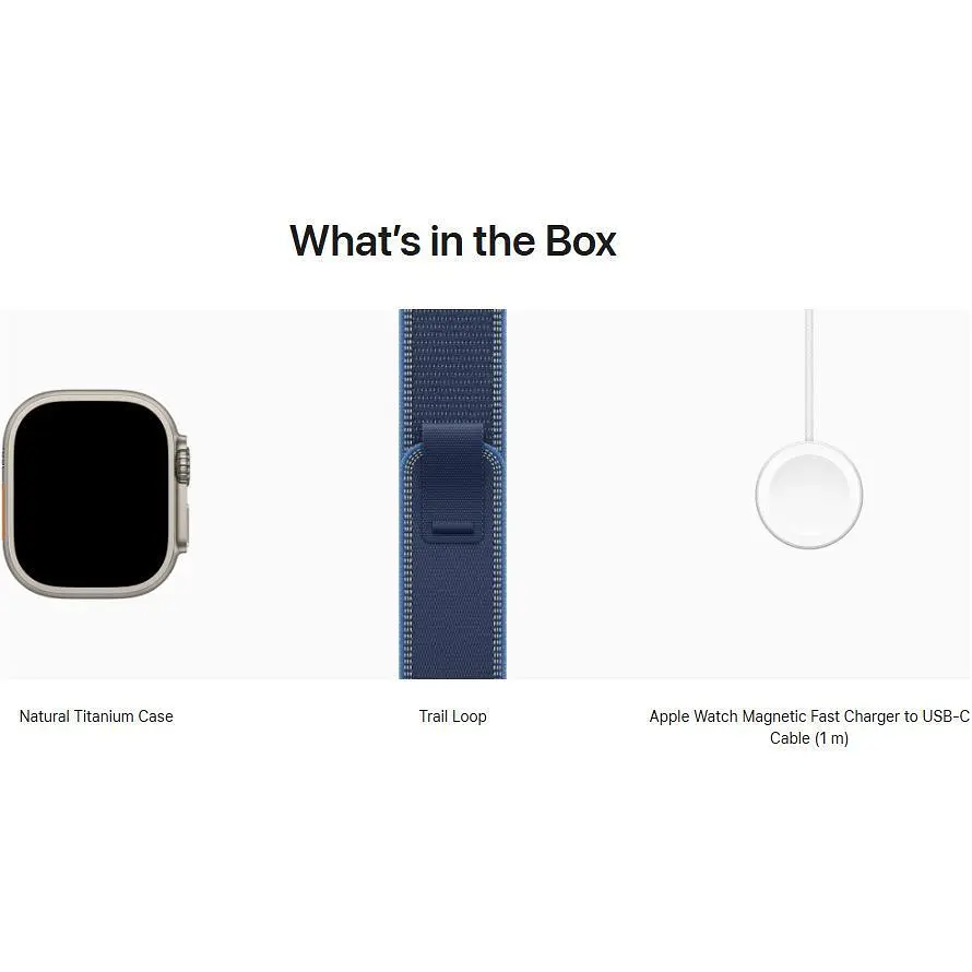 Смарт-годинник Apple Watch Ultra 3 49mm Natural Titanium Case with Blue/Bright Blue Trail Loop M/L (MEWU4) - фото 4