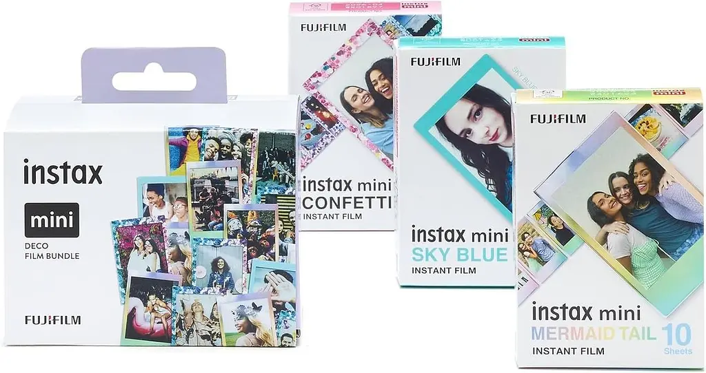 Фотопапір Fujifilm Instax Mini Deco Film Bundle 30шт. 3 картриджа по 10 аркушів Confetti Blue і Mermaid - фото 3