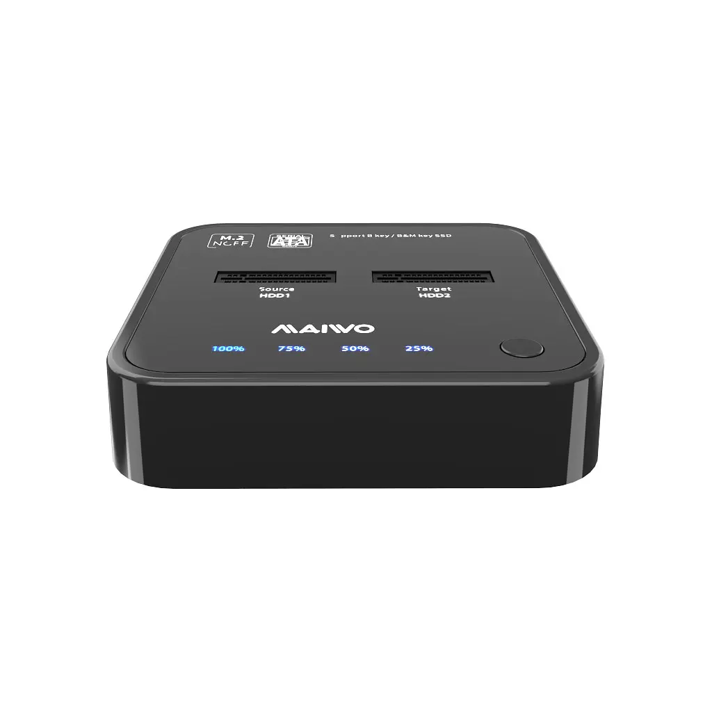 Док-станция для накопителей Maiwo 2*SATA M.2 SSD Key B/B+M USB 3.1 Gen1 Type-C (K3016SG1) - фото 2