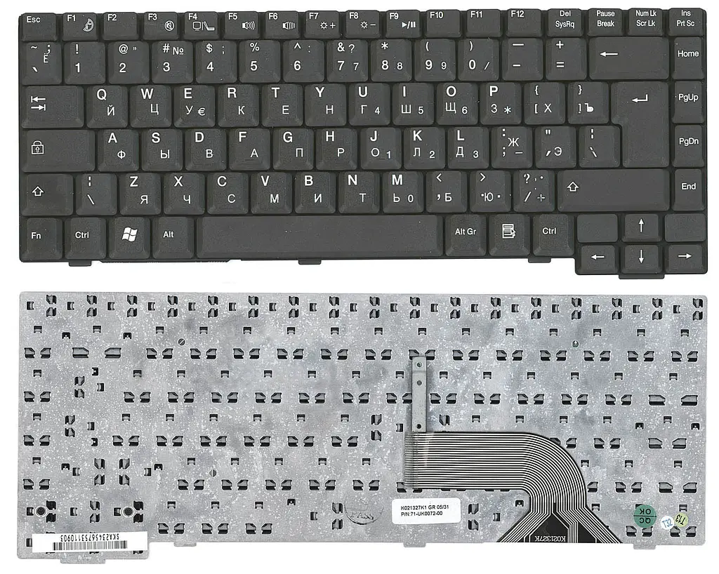 Клавіатура для ноутбука Fujitsu Amilo (M6450, M6450G) Black, UA (вертикальний ентер) - фото 3
