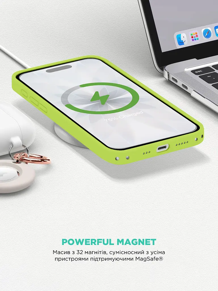 Силиконовый чехол с MagSafe для Apple iPhone 17, ICON2 MagCase, желтый, противоударный, панель с мягкой подкладкой, защита всего корпуса, поддержка беспроводной зарядки, совместим с защитными стеклами и пленками, ArmorStandart (ARM88990) - фото 8