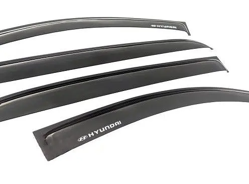 Дефлектори вікон ветровики Hyundai Getz 2002-2010 Скотч 3M Voron Glass - фото 4