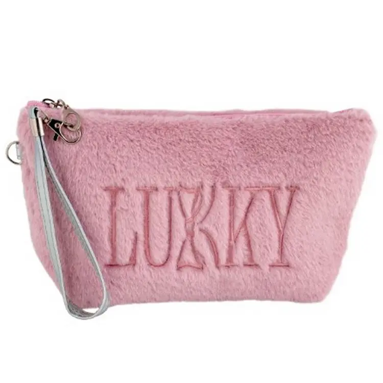 Детская косметичка Lukky T21390 плюшевая с логотипом - фото 2