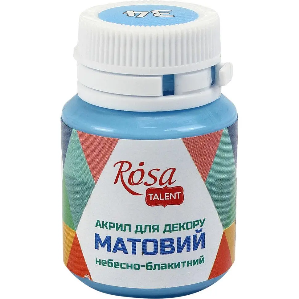 Акрил для декору Rosa Talent 20мл небесно-блакитний 20034/9245 - фото 2