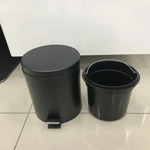 Відро для сміття Bemeta Dark 5L Soft Close 104315010, Чорний матовий - фото 2