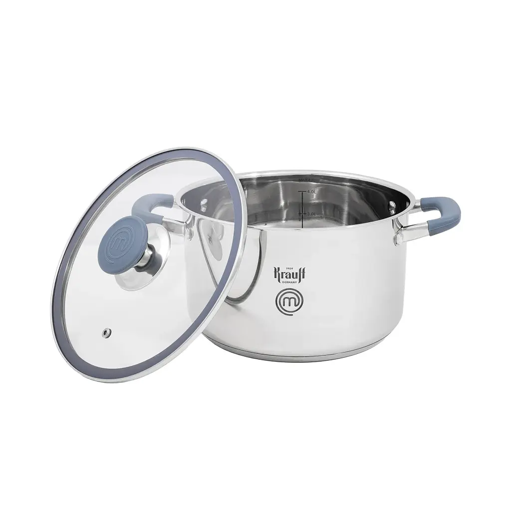 Каструля з кришкою Krauff MasterChef 26-238-087 22 см 4.7 л срібляста - фото 2