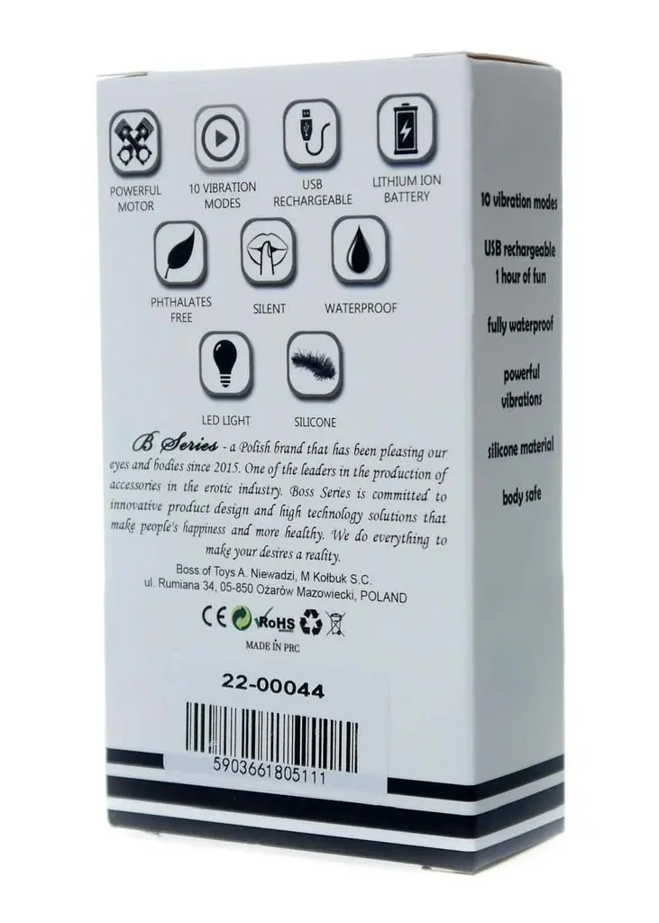 Вібратор B - Series Magic Rechargeable Silicone Touch, 8.5 см (чорний) - фото 8
