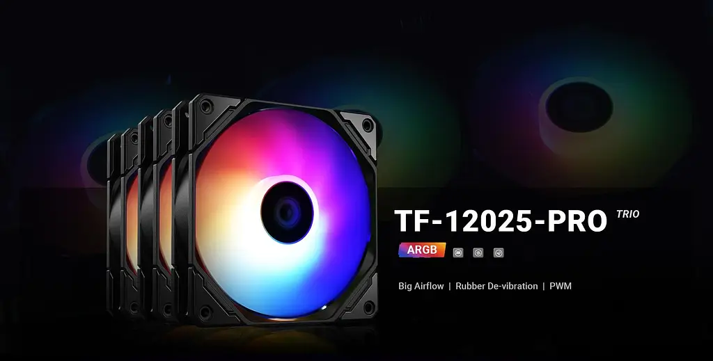 Вентилятор ID-Cooling TF-12025-PRO ARGB TRIO (TF-12025-PRO ARGB TRIO) - фото 10