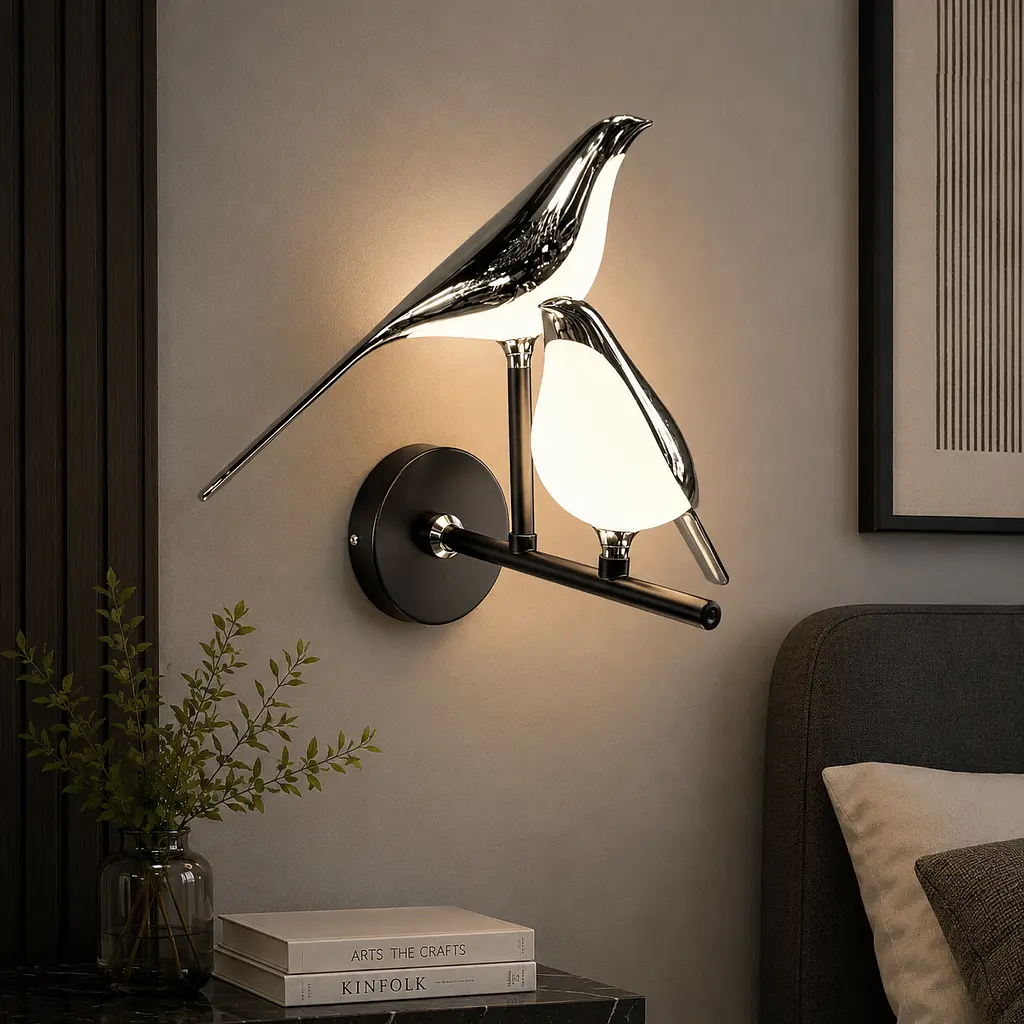 Світлодіодне бра пташки Artlight 21130/2W CH, 2 × 7 Вт, чорний + хром