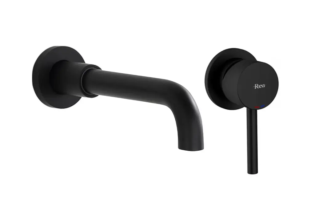 Смеситель для умывальника Rea Lungo Long + Box скрытого монтажа black matt REA-B0371, Черный матовый - фото 2